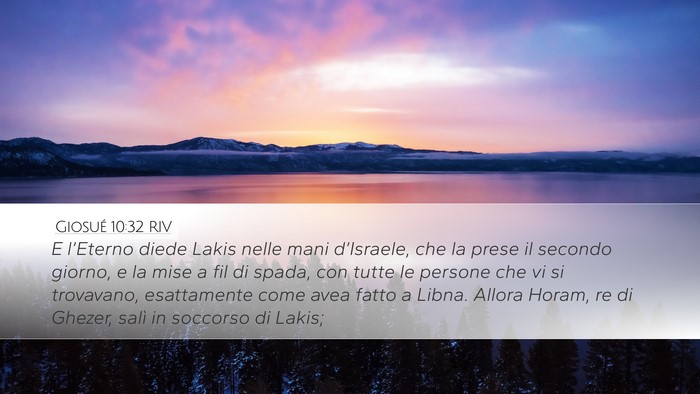 Giosué 10:32 RIV Bible Verse Image
