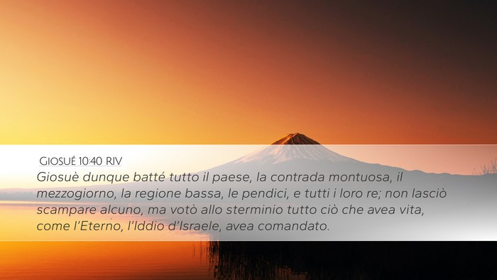 Giosué 10:40 RIV Bible Verse Image