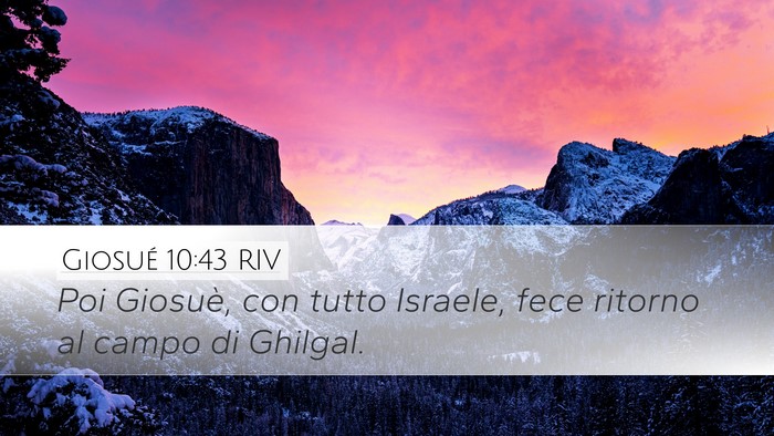 Giosué 10:43 RIV Bible Verse Image