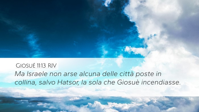 Giosué 11:13 RIV Bible Verse Image