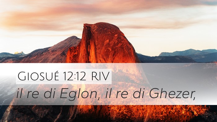 Giosué 12:12 RIV Bible Verse Image