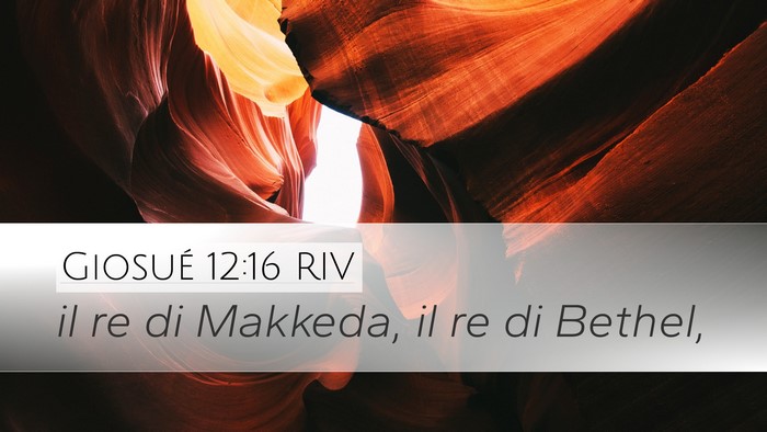 Giosué 12:16 RIV Bible Verse Image