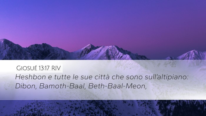 Giosué 13:17 RIV Bible Verse Image