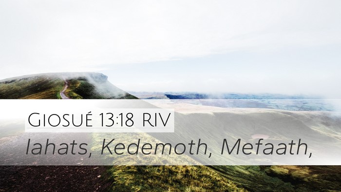 Giosué 13:18 RIV Bible Verse Image