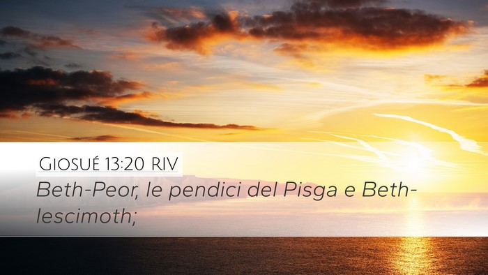 Giosué 13:20 RIV Bible Verse Image