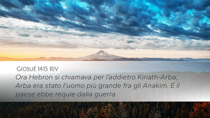 Giosué 14:15 RIV Bible Verse Image