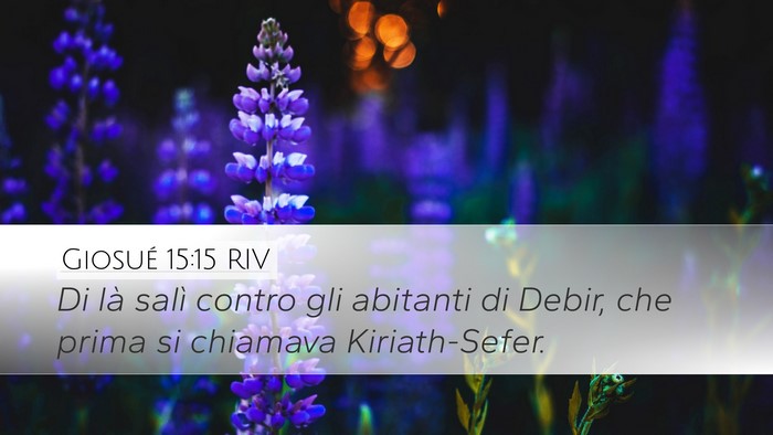 Giosué 15:15 RIV Desktop Wallpaper - Di là salì contro gli abitanti di Debir, che - Desktop Bible Verse Wallpaper