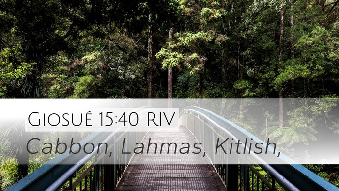 Giosué 15:40 RIV Desktop Wallpaper - Cabbon, Lahmas, - Desktop Bible Verse Wallpaper