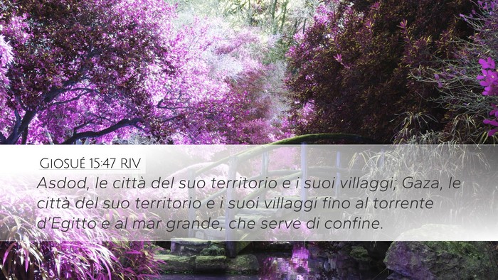 Giosué 15:47 RIV Bible Verse Image