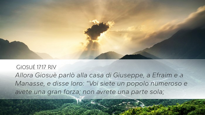 Giosué 17:17 RIV Bible Verse Image