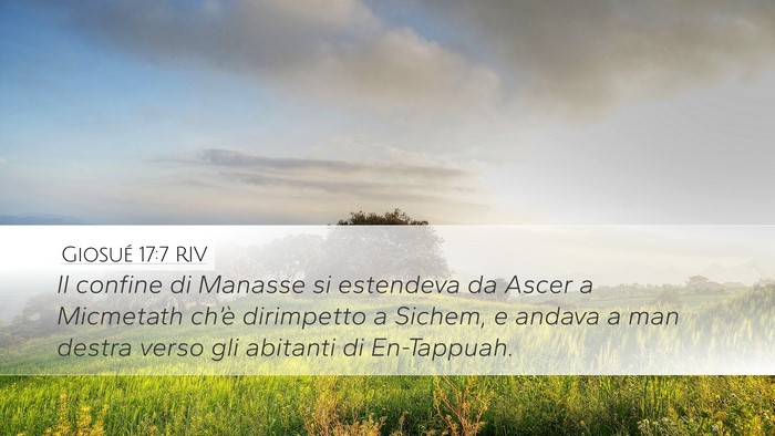 Giosué 17:7 RIV Bible Verse Image