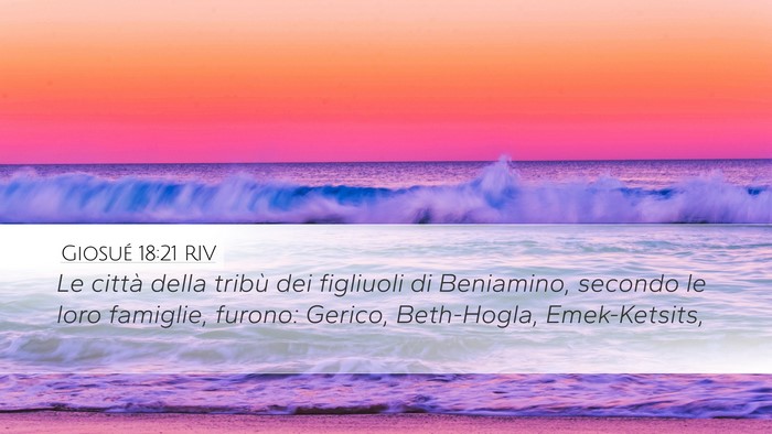 Giosué 18:21 RIV Desktop Wallpaper - Le città della tribù dei figliuoli di - Desktop Bible Verse Wallpaper