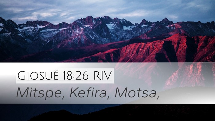 Giosué 18:26 RIV Bible Verse Image