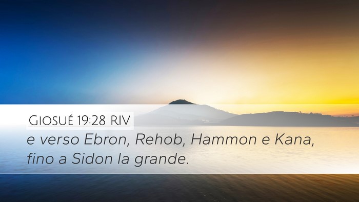 Giosué 19:28 RIV Bible Verse Image