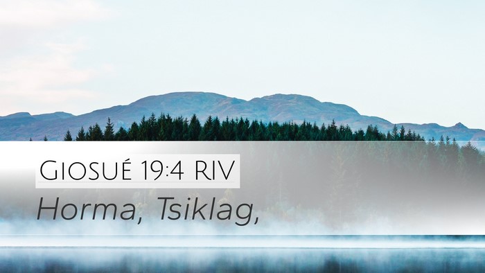 Giosué 19:4 RIV Bible Verse Image