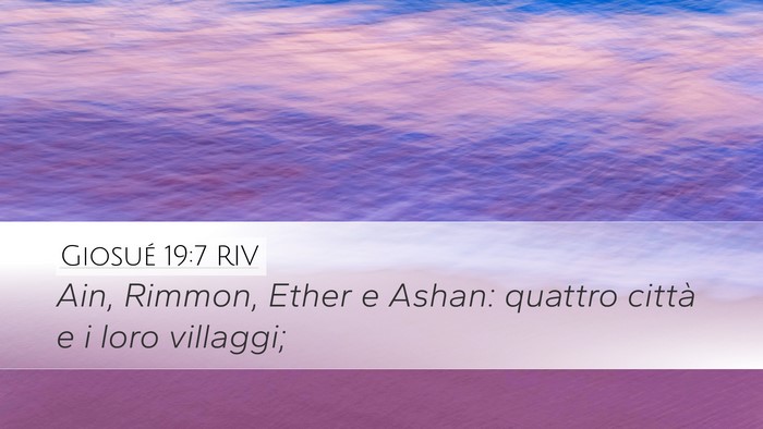 Giosué 19:7 RIV Bible Verse Image