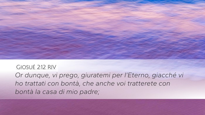 Giosué 2:12 RIV Bible Verse Image