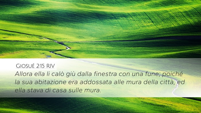 Giosué 2:15 RIV Bible Verse Image