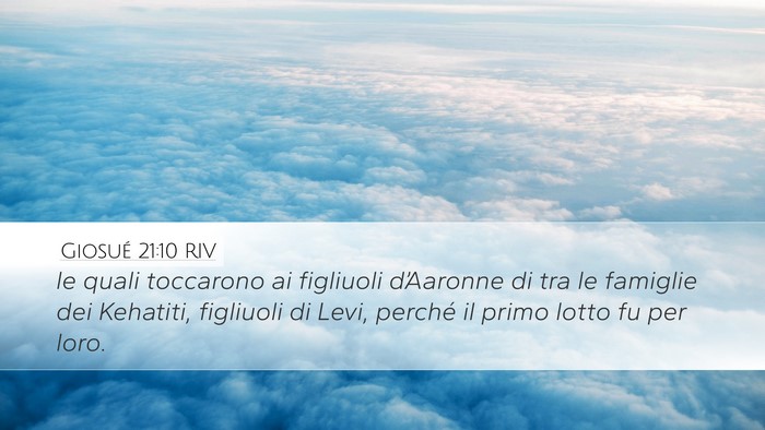 Giosué 21:10 RIV Bible Verse Image