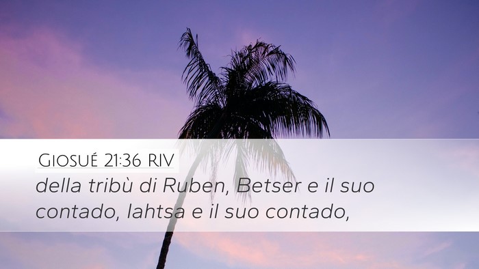 Giosué 21:36 RIV Desktop Wallpaper - della tribù di Ruben, Betser e il suo contado, - Desktop Bible Verse Wallpaper