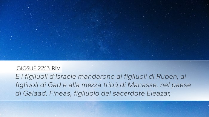Giosué 22:13 RIV Bible Verse Image