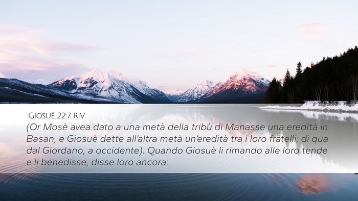 Giosué 22:7 RIV Bible Verse Image
