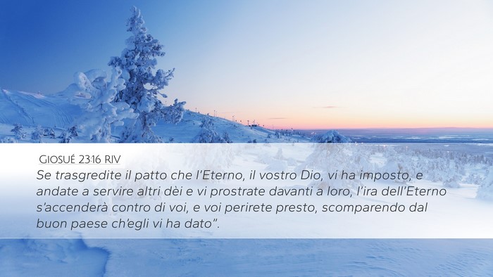 Giosué 23:16 RIV Bible Verse Image