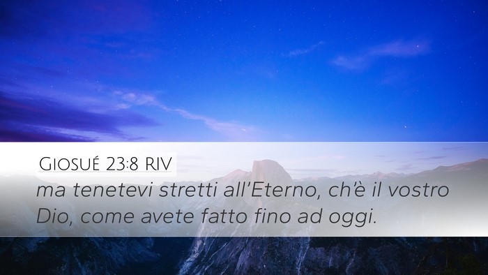 Giosué 23:8 RIV Bible Verse Image