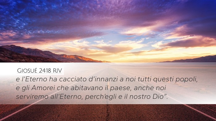 Giosué 24:18 RIV Desktop Wallpaper - e l’Eterno ha cacciato d’innanzi a noi tutti - Desktop Bible Verse Wallpaper