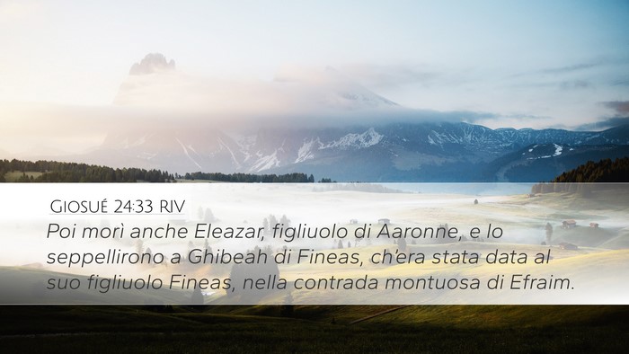 Giosué 24:33 RIV Bible Verse Image