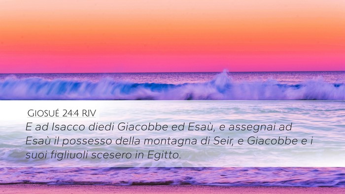 Giosué 24:4 RIV Bible Verse Image