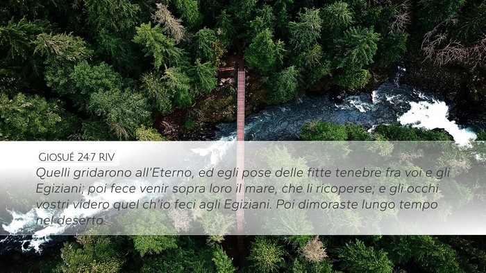 Giosué 24:7 RIV Desktop Wallpaper - Quelli gridarono all’Eterno, ed egli pose delle - Desktop Bible Verse Wallpaper