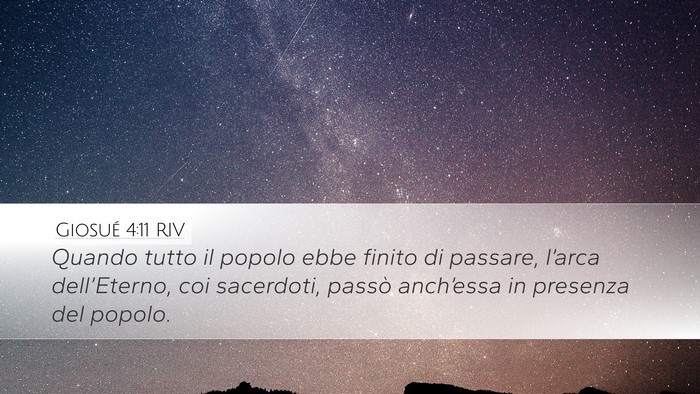 Giosué 4:11 RIV Desktop Wallpaper - Quando tutto il popolo ebbe finito di passare, - Desktop Bible Verse Wallpaper