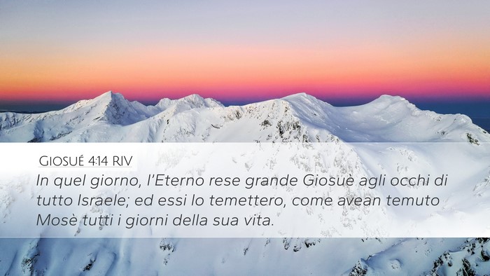 Giosué 4:14 RIV Bible Verse Image