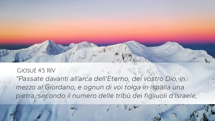 Giosué 4:5 RIV Bible Verse Image