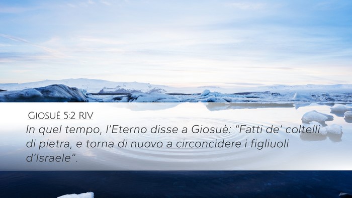 Giosué 5:2 RIV Bible Verse Image