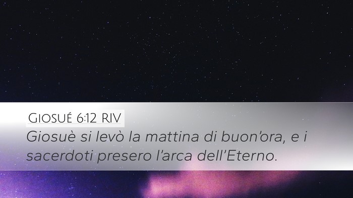 Giosué 6:12 RIV Bible Verse Image