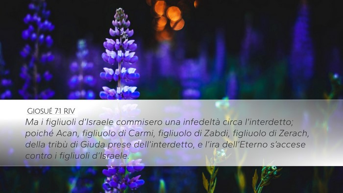 Giosué 7:1 RIV Bible Verse Image