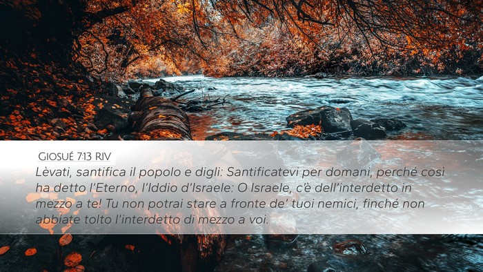 Giosué 7:13 RIV Bible Verse Image
