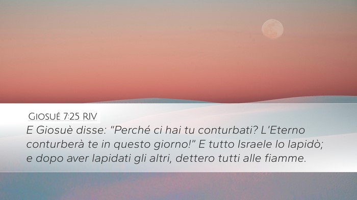 Giosué 7:25 RIV Bible Verse Image