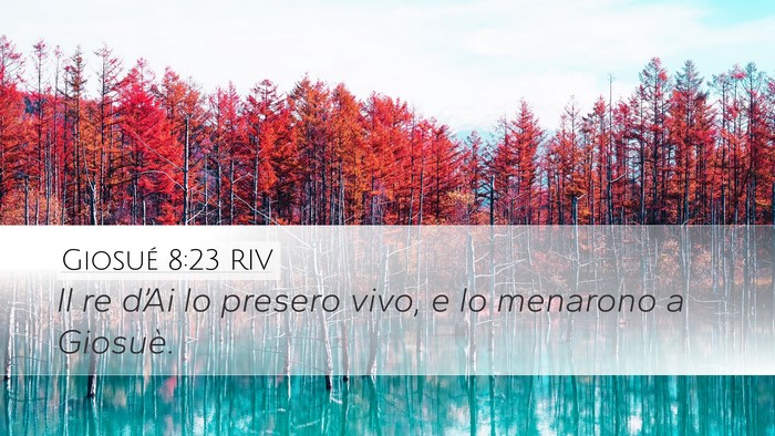 Giosué 8:23 RIV Desktop Wallpaper - Il re d’Ai lo presero vivo, e lo menarono a - Desktop Bible Verse Wallpaper