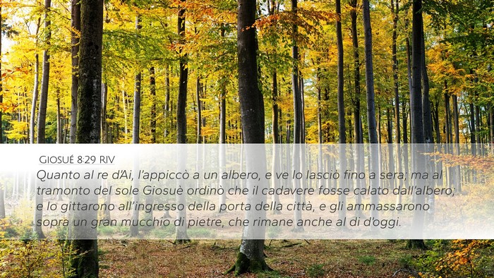 Giosué 8:29 RIV Bible Verse Image