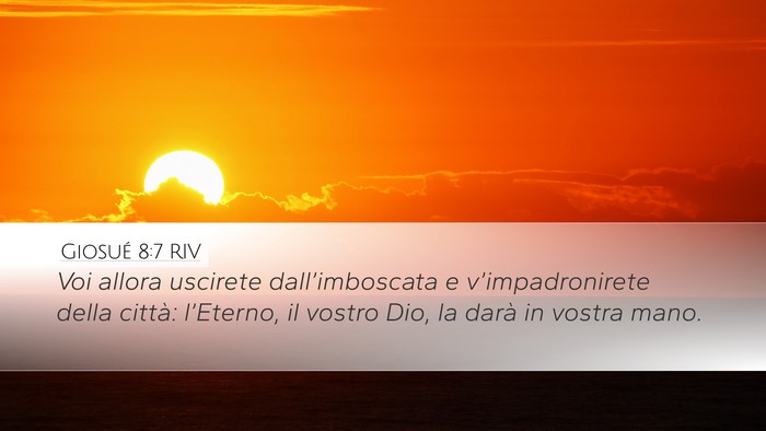 Giosué 8:7 RIV Bible Verse Image