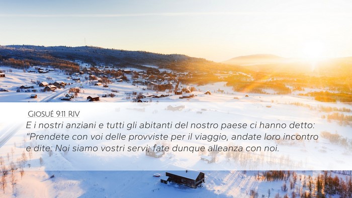 Giosué 9:11 RIV Bible Verse Image