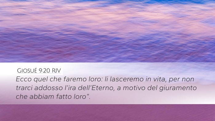 Giosué 9:20 RIV Bible Verse Image