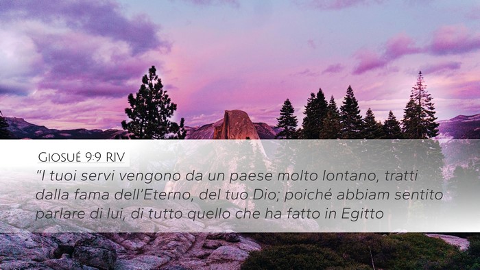 Giosué 9:9 RIV Bible Verse Image