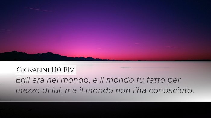 Giovanni 1:10 RIV Bible Verse Image