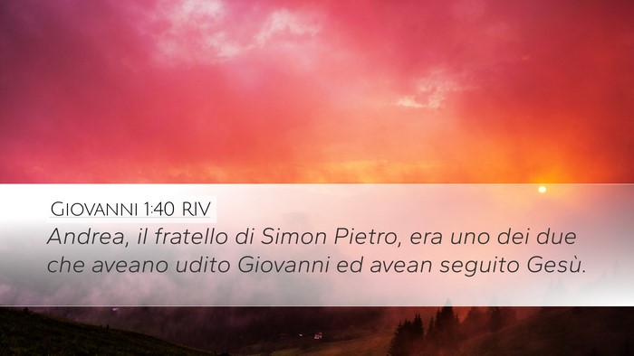 Giovanni 1:40 RIV Bible Verse Image