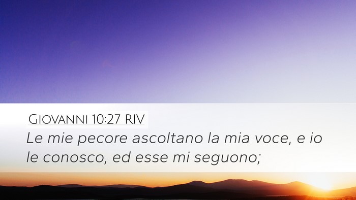 Giovanni 10:27 RIV Bible Verse Image