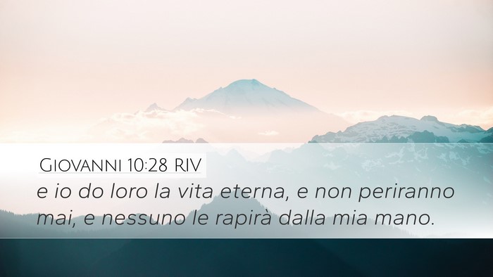 Giovanni 10:28 RIV Bible Verse Image